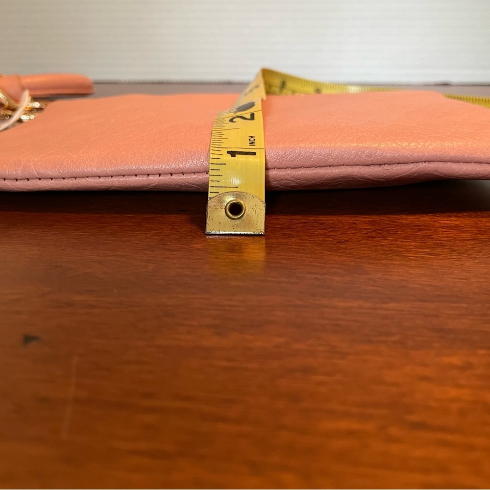 Vegan Leather Wristlet. Purse Lux Brand. Pinky Blush Color. NWT - Picture 7 of 8
